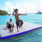 China Inflatable Floating Docks Water Raft For Fishing Tanning and Water Play