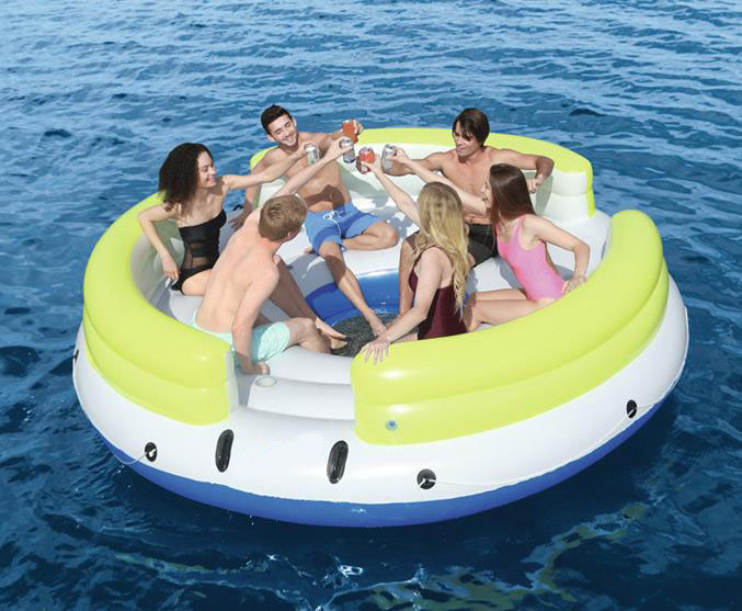  Multi-person Circular Floating Platform in Amusement Water Park