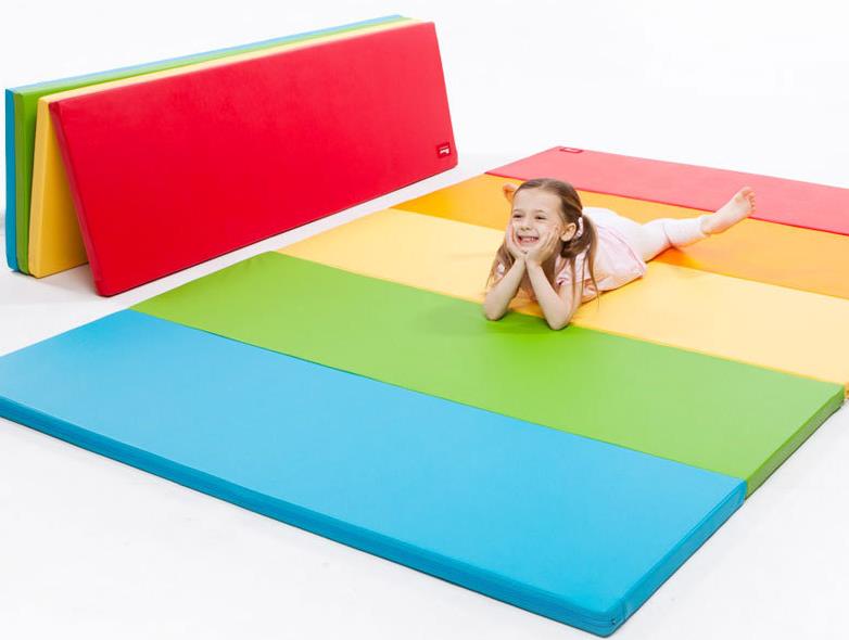double folding rainbow play mat