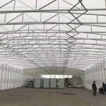 Large mobile tent for building materials warehouse