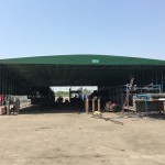 Mobile pull and push tent of factory workshop