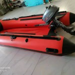Red hot sale inflatable dinghy sport fishing boat
