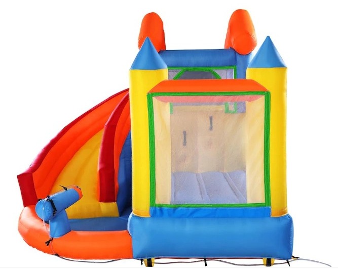 jump house with water slide