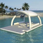 cruise swim platform on water fishing leisure with sunproof design