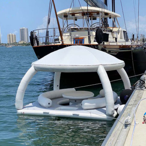 yacht swim platform on water fishing