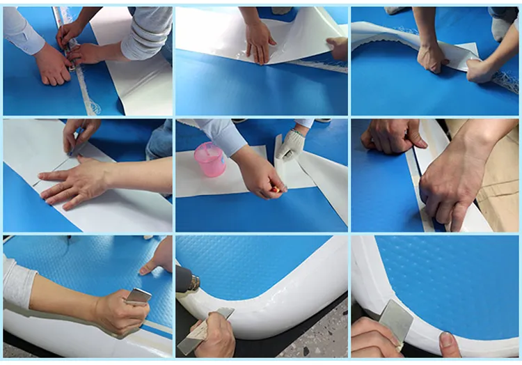 Resuming sport on dropstitch inflatable fittness mats