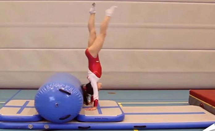 What's The Step  On Crotch Training On Inflatable Gymnastic Mat