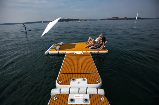 inflatable swimming platform dock