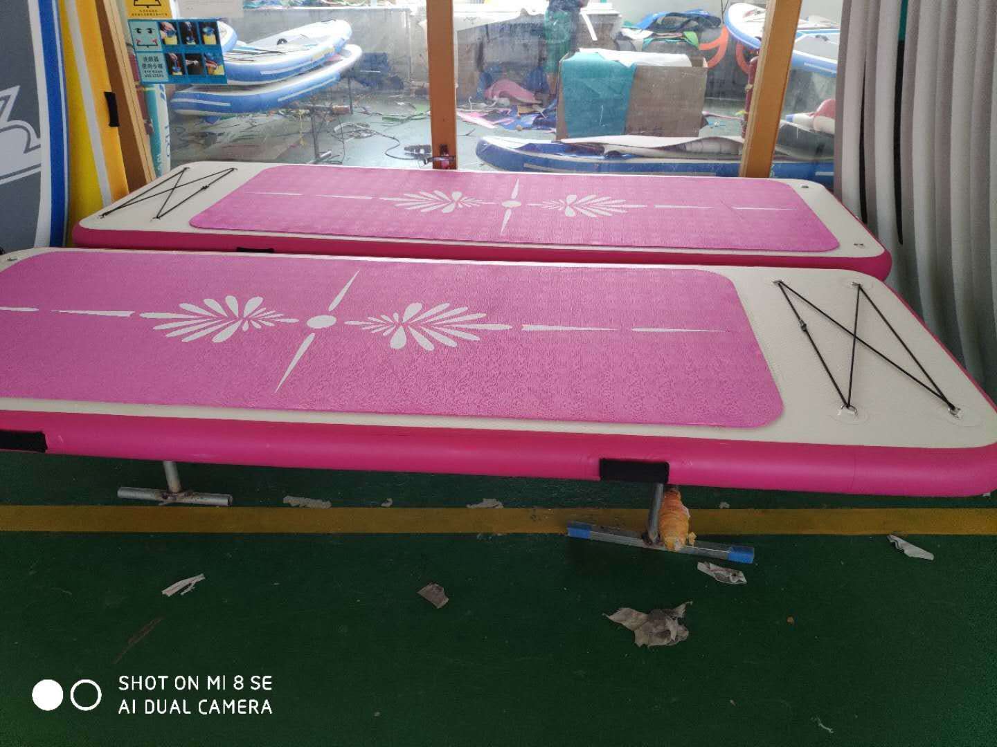 pink yoga air track mat