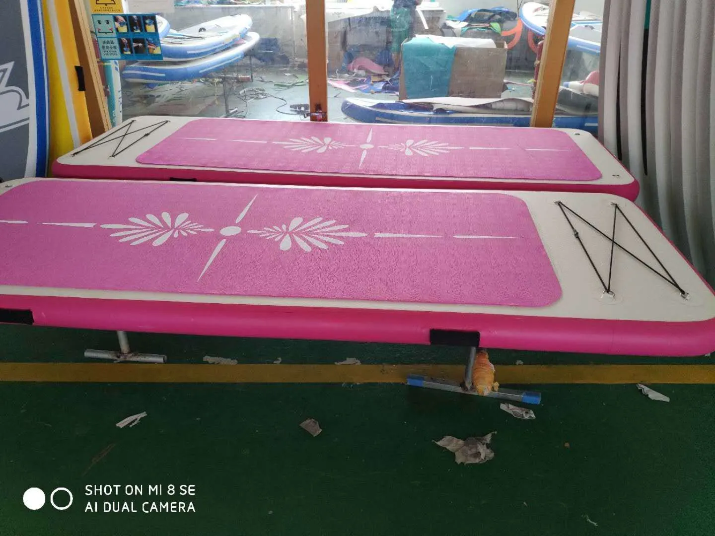 pink water yoga mat inflatable air track in stock